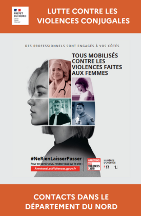 Recto Plaquette Informations et Contacts Lutte contre les Violences Conjugales